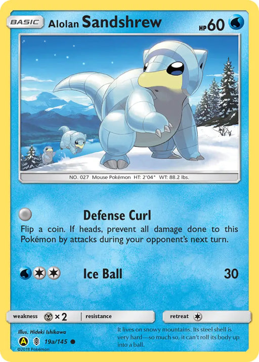 Alolan Sandshrew (19a/145) [Alternate Art Promos] - Pokemon Single
