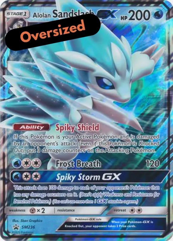 Alolan Sandslash GX (SM236) (Jumbo Card) [Sun & Moon: Black Star Promos] - Pokemon Single
