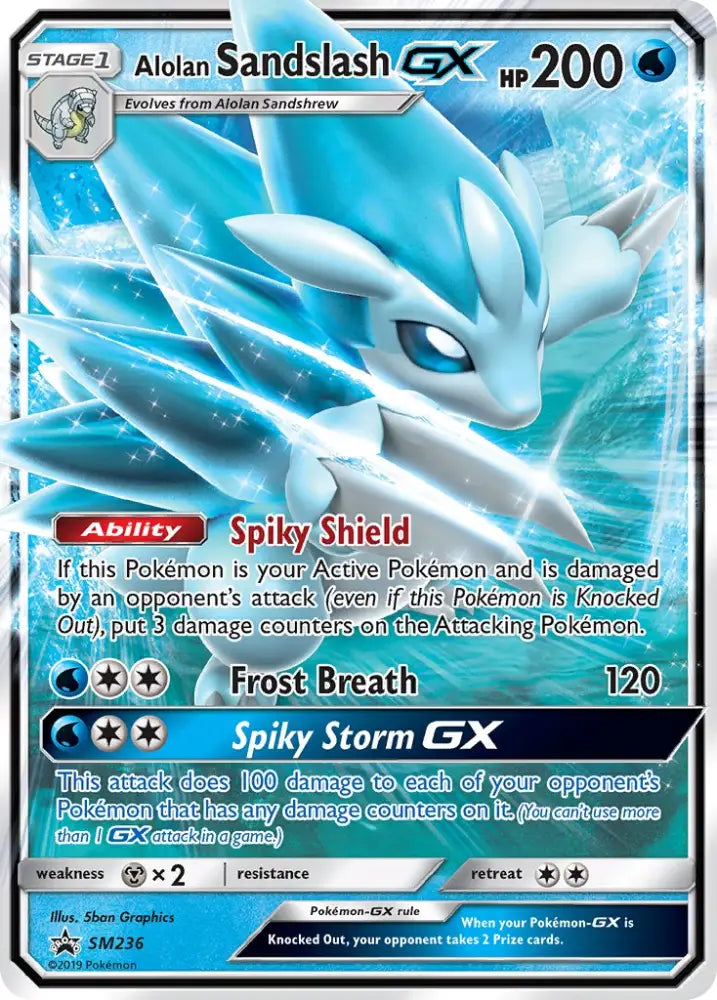 Alolan Sandslash GX (SM236) [Sun & Moon: Black Star Promos] - Pokemon Single