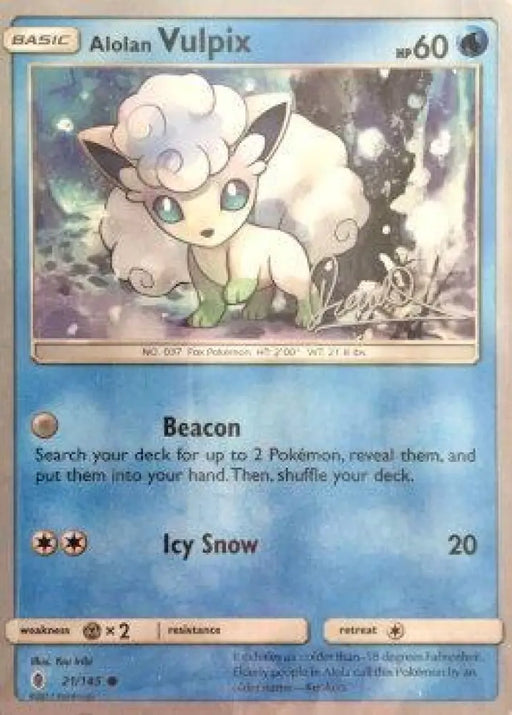Alolan Vulpix (21/145) (Infinite Force - Diego Cassiraga) [World Championships 2017] - Pokemon Single