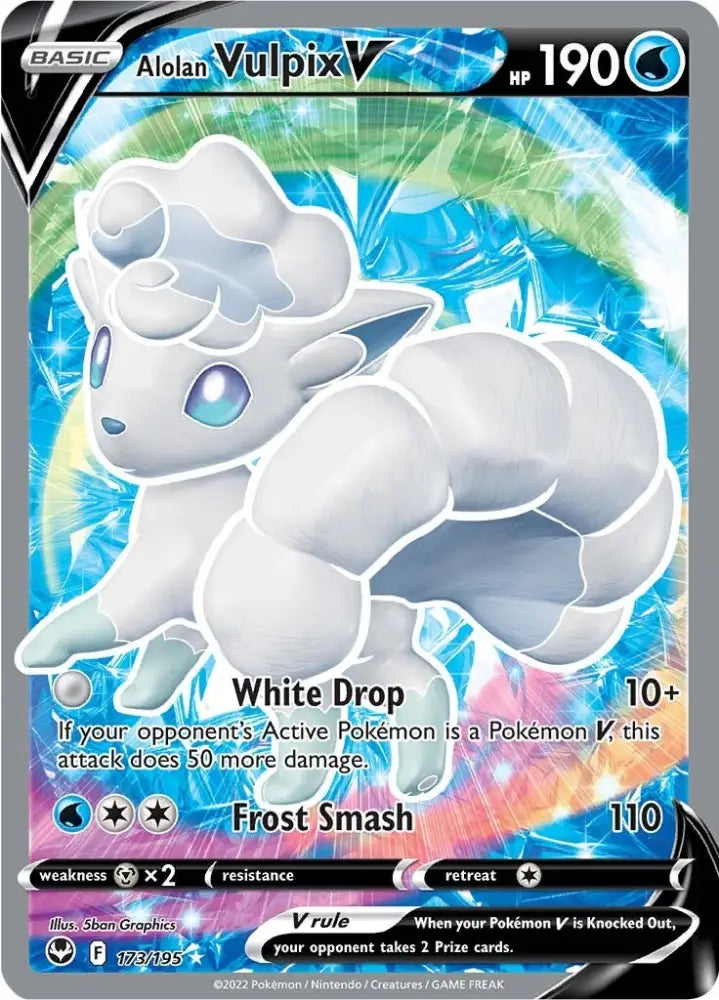 Alolan Vulpix V (173/195) [Sword & Shield: Silver Tempest] - Pokemon Single
