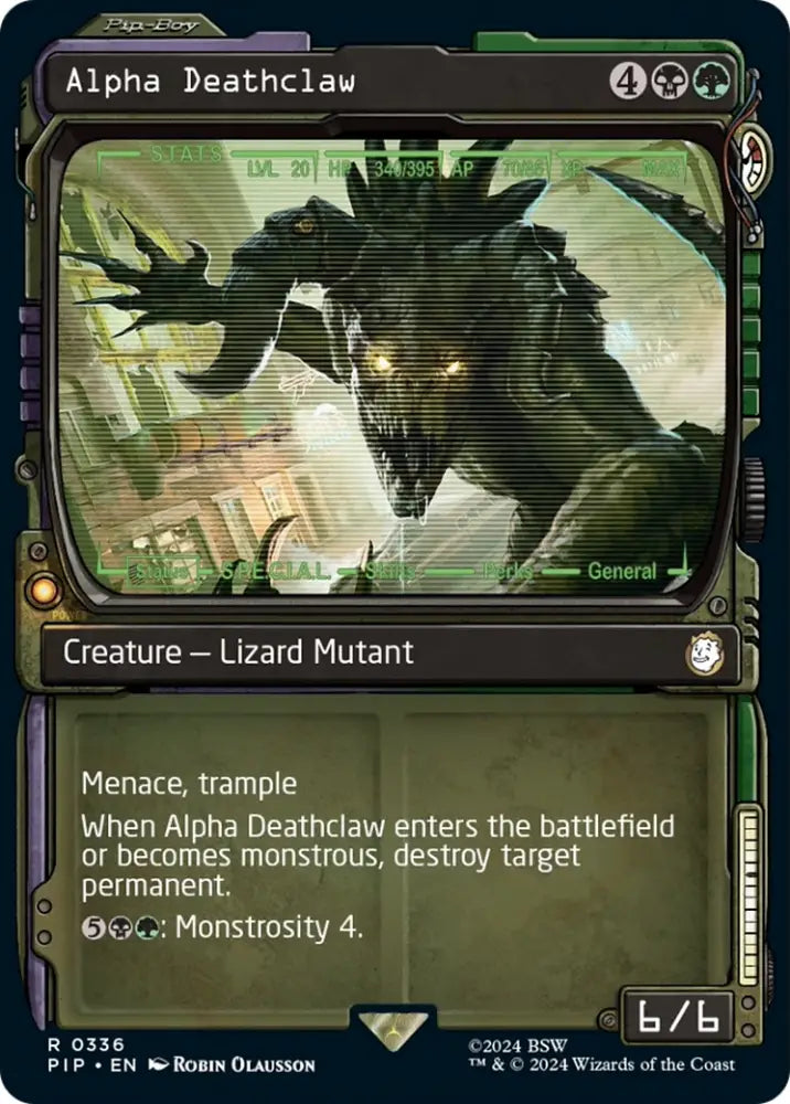 Alpha Deathclaw (Showcase) [Fallout] - MTG Single