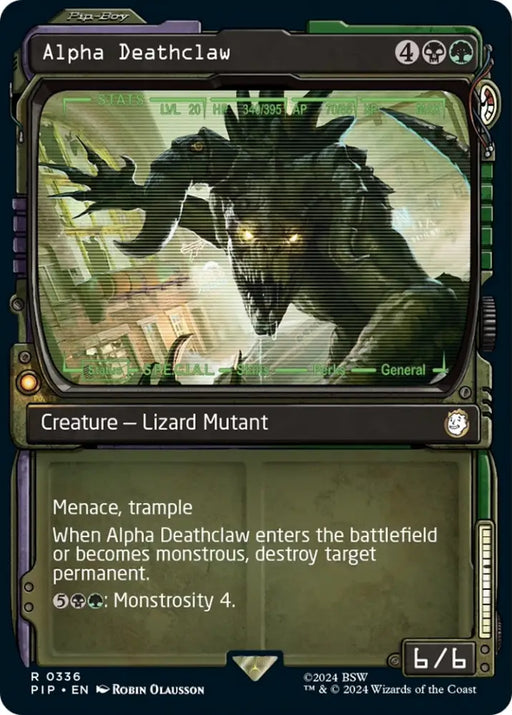 Alpha Deathclaw (Showcase) [Fallout] - MTG Single