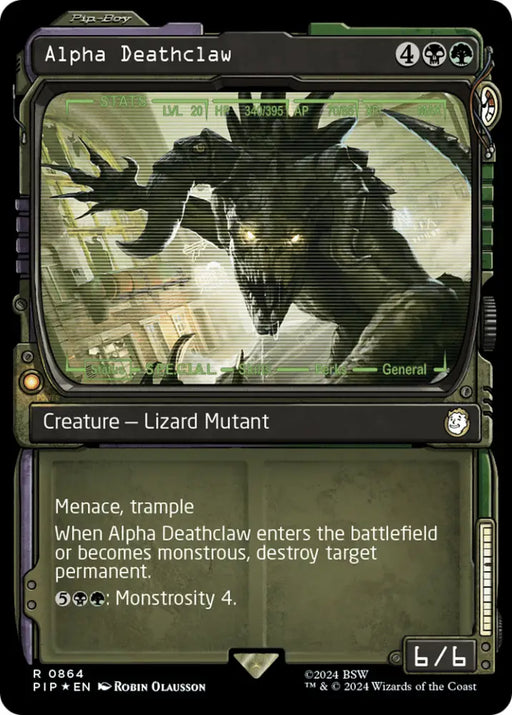 Alpha Deathclaw (Showcase) (Surge Foil) [Fallout] - MTG Single