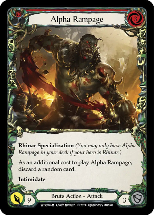 Alpha Rampage [Welcome to Rathe 1st Edition] Alpha Print Normal - Flesh And Blood Single