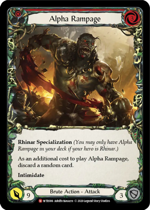 Alpha Rampage [Welcome to Rathe Unlimited] Unlimited Rainbow Foil - Flesh And Blood Single