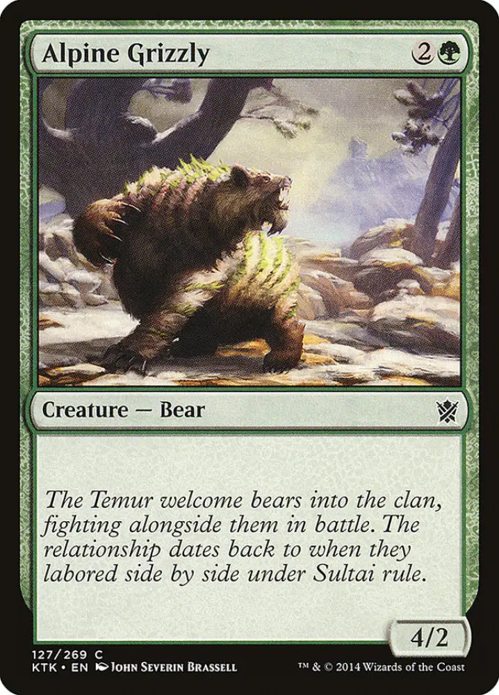 Alpine Grizzly [Khans of Tarkir] - MTG Single