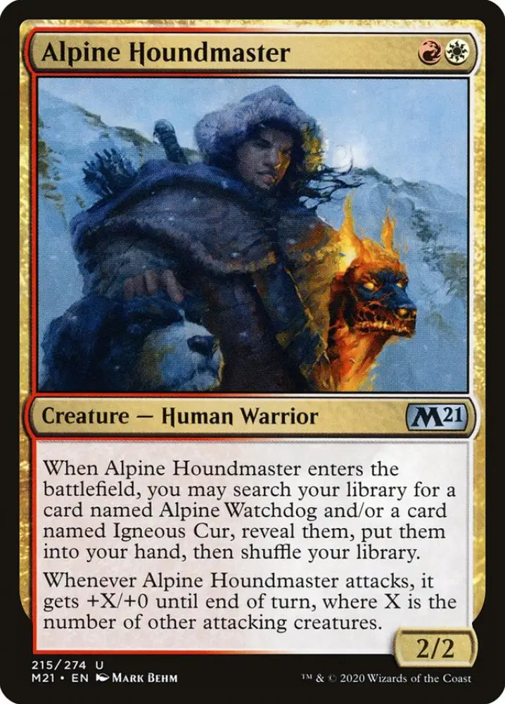 Alpine Houndmaster [Core Set 2021] - MTG Single