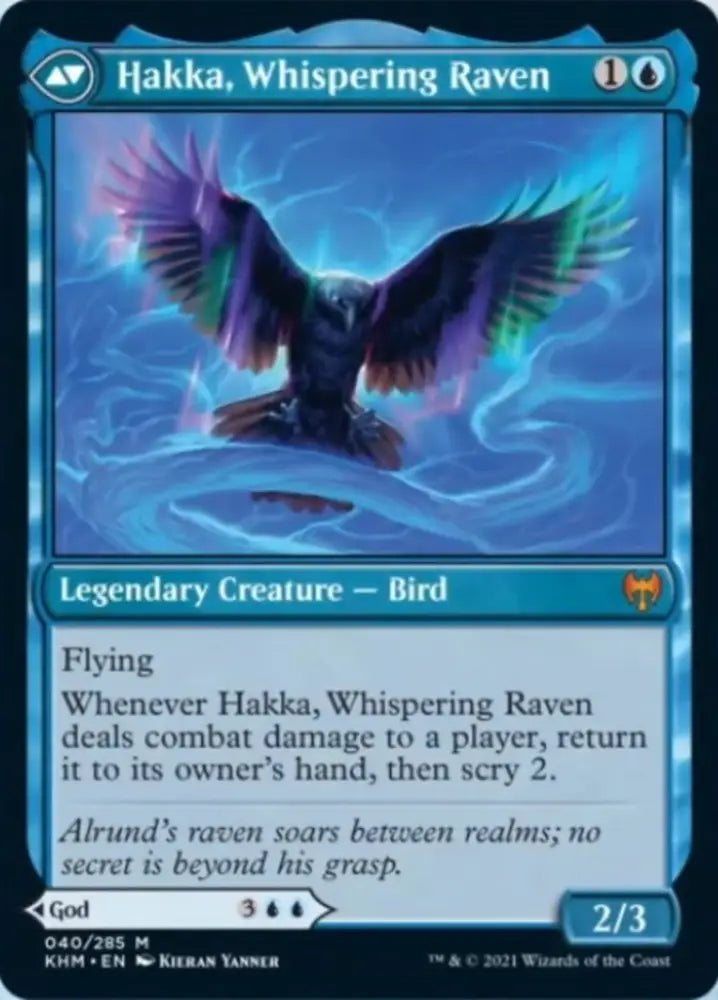 Alrund God of the Cosmos // Hakka Whispering Raven [Kaldheim] - MTG Single