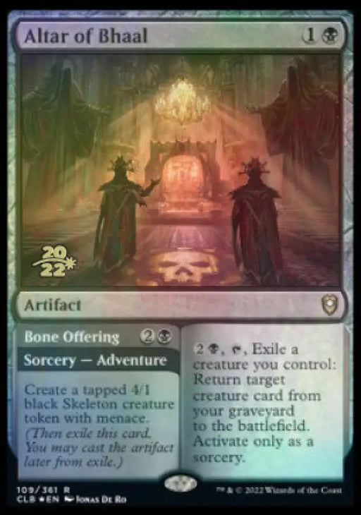 Altar of Bhaal // Bone Offering [Commander Legends: Battle for Baldur’s Gate Prerelease Promos] - MTG Single