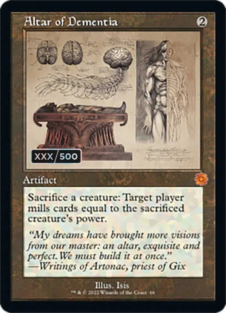 Altar of Dementia (Retro Schematic) (Serialized) [The Brothers’ War Retro Artifacts] - MTG Single