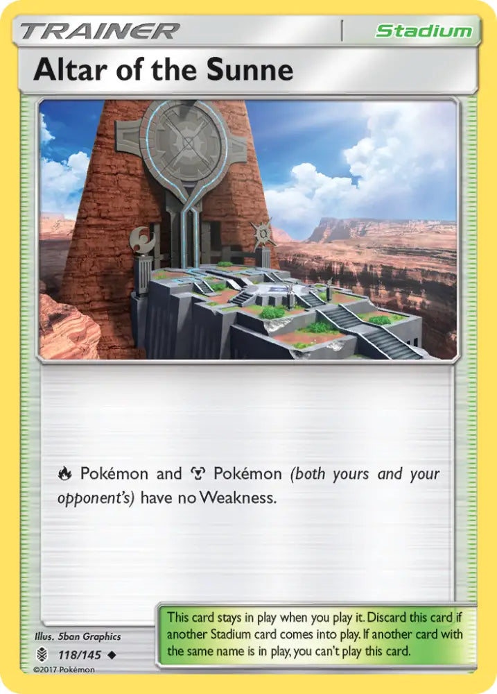 Altar of the Sunne (118/145) [Sun & Moon: Guardians Rising] - Pokemon Single