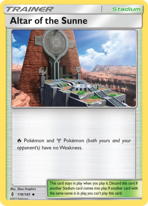 Altar of the Sunne (118/145) [Sun & Moon: Guardians Rising] - Pokemon Single