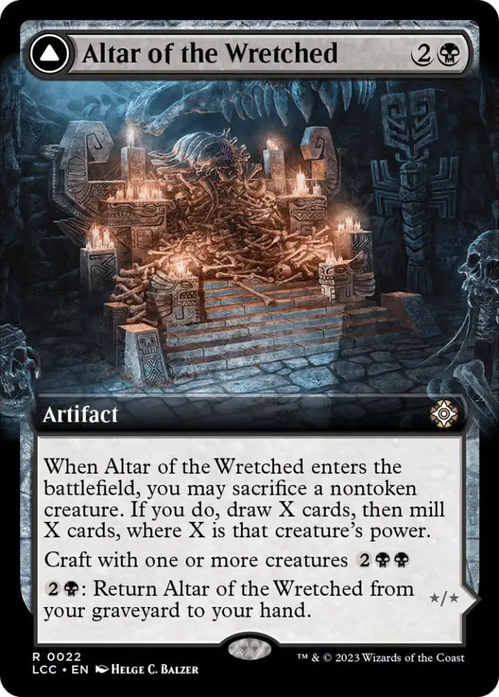 Altar of the Wretched // Wretched Bonemass (Extended Art) [The Lost Caverns of Ixalan Commander] - MTG Single