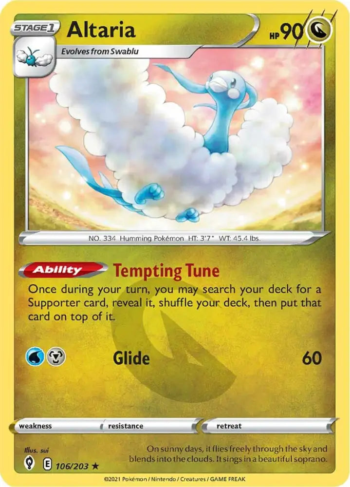 Altaria (106/203) [Sword & Shield: Evolving Skies] - Pokemon Single