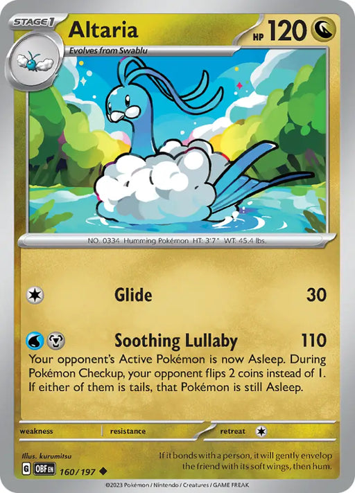 Altaria (160/197) [Scarlet & Violet: Obsidian Flames] - Pokemon Single