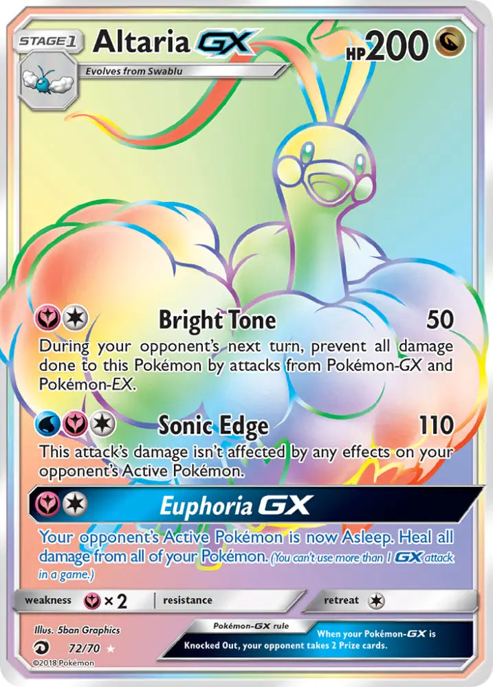 Altaria GX (72/70) [Sun & Moon: Dragon Majesty] - Pokemon Single