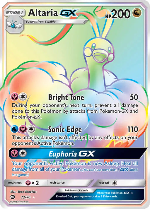 Altaria GX (72/70) [Sun & Moon: Dragon Majesty] - Pokemon Single
