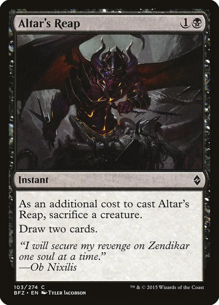 Altar’s Reap [Battle for Zendikar] - MTG Single