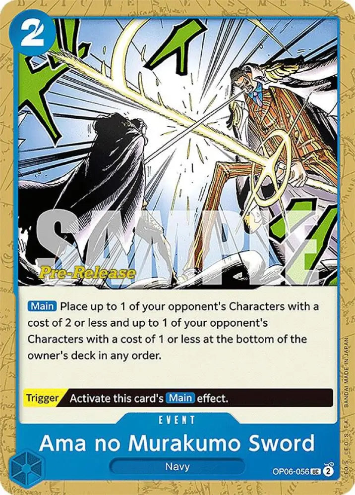 Ama no Murakumo Sword (OP06-056) [Wings of the Captain Pre-Release Cards]