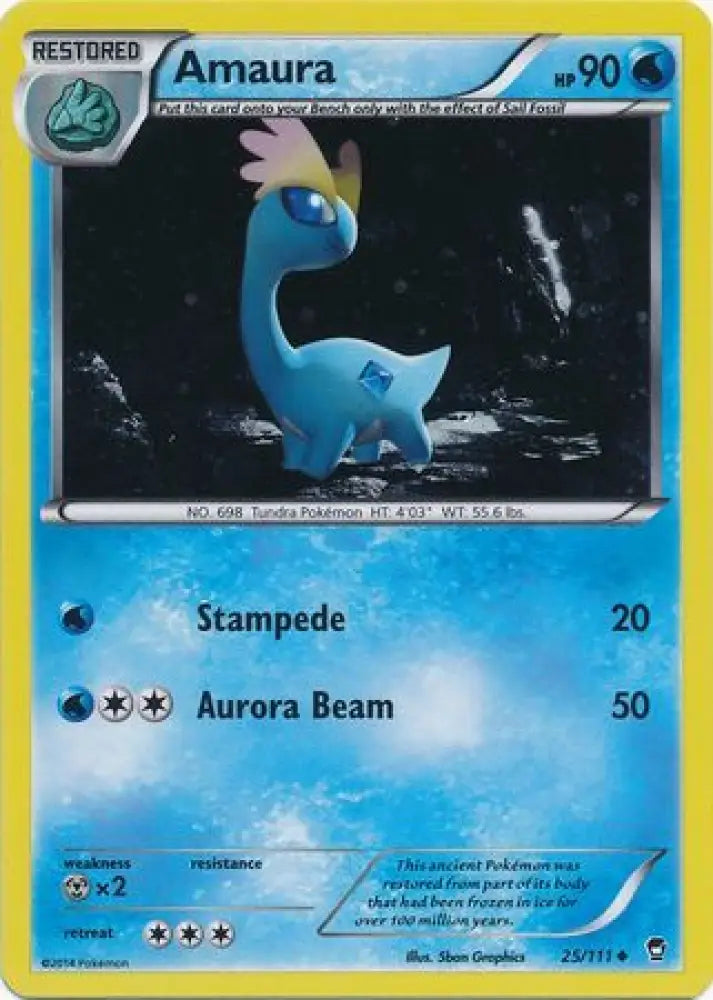 Amaura (25/111) (Cosmos Holo) [XY: Furious Fists] - Pokemon Single