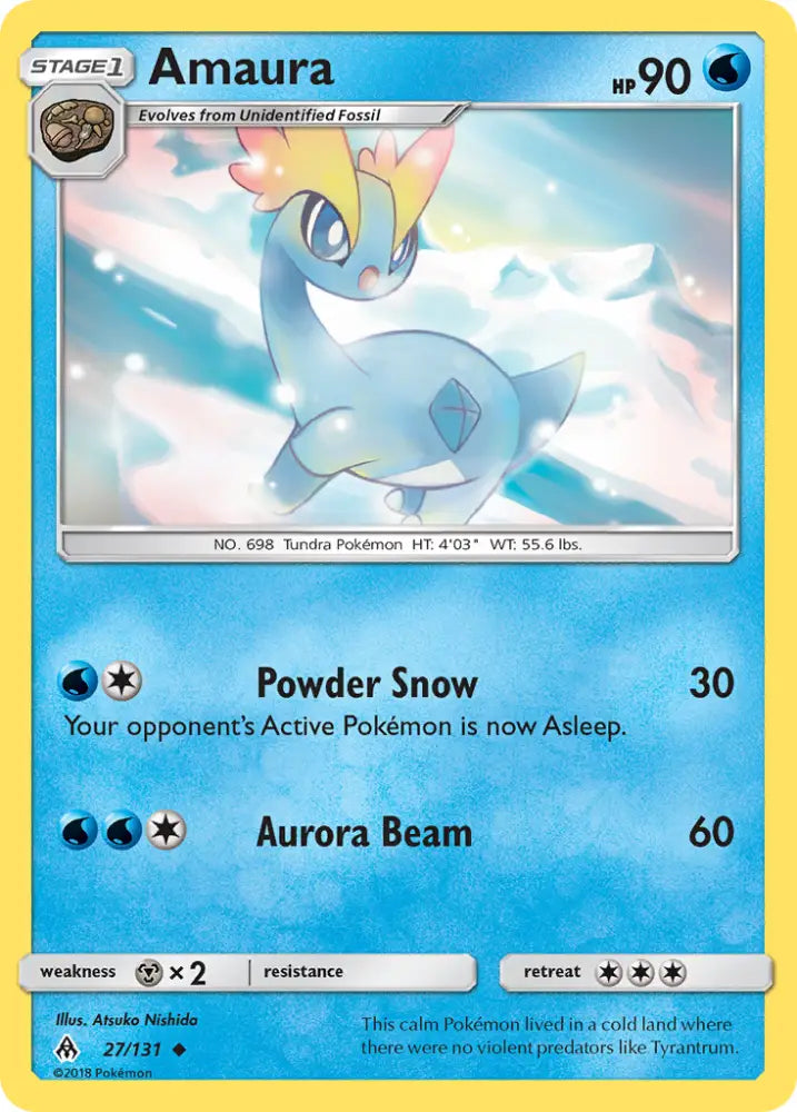 Amaura (27/131) [Sun & Moon: Forbidden Light] - Pokemon Single
