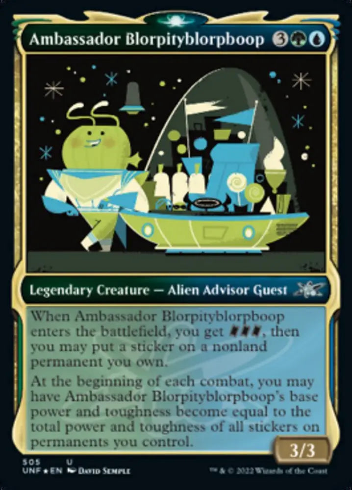 Ambassador Blorpityblorpboop (Showcase) (Galaxy Foil) [Unfinity] - MTG Single
