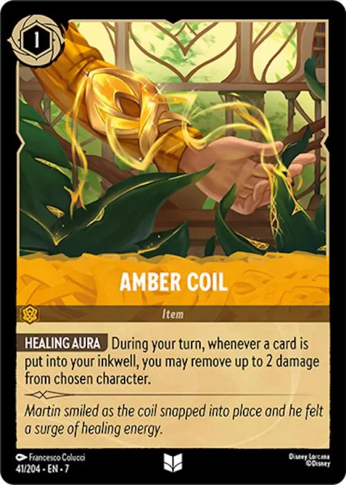 Amber Coil (41/204) [Archazia’s Island] - Lorcana Single