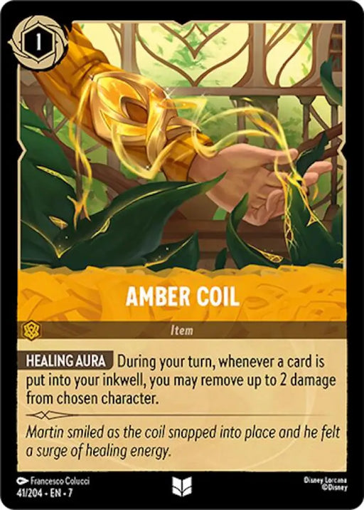Amber Coil (41/204) [Archazia’s Island] - Lorcana Single
