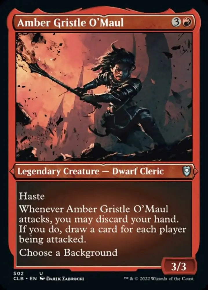 Amber Gristle O’Maul (Foil Etched) [Commander Legends: Battle for Baldur’s Gate] - MTG Single