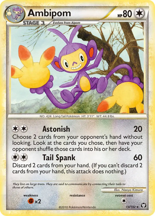 Ambipom (13/102) [HeartGold & SoulSilver: Triumphant] - Pokemon Single