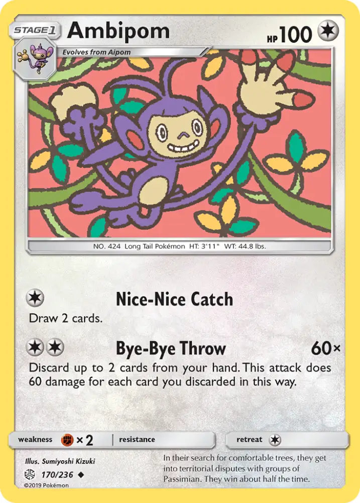 Ambipom (170/236) [Sun & Moon: Cosmic Eclipse] - Pokemon Single