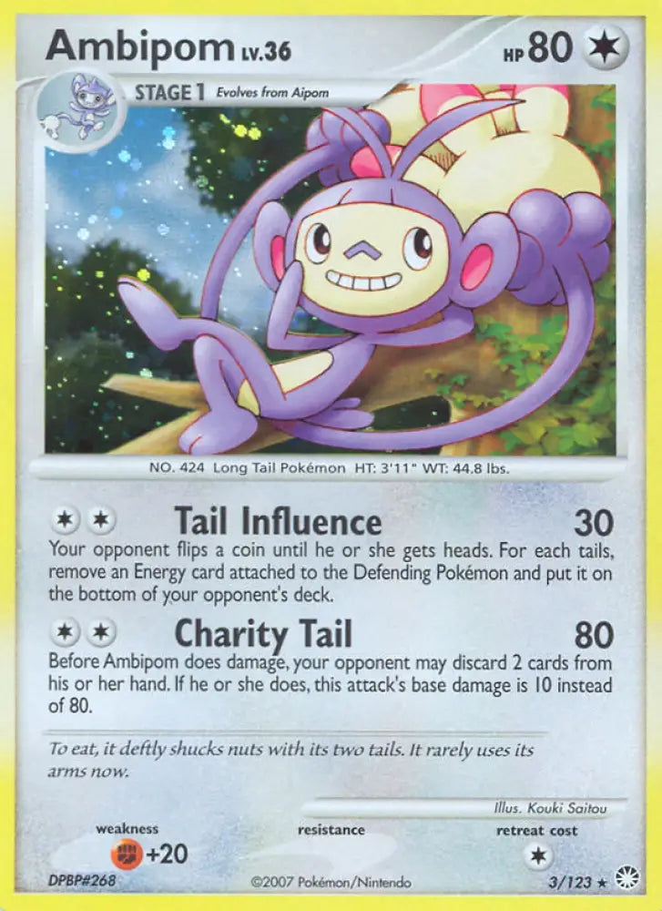 Ambipom (3/123) [Diamond & Pearl: Mysterious Treasures] - Pokemon Single