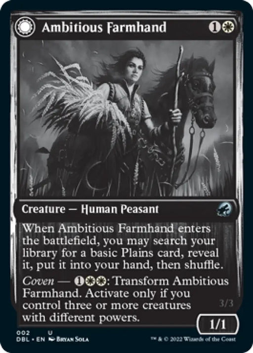 Ambitious Farmhand // Seasoned Cathar [Innistrad: Double Feature] - MTG Single