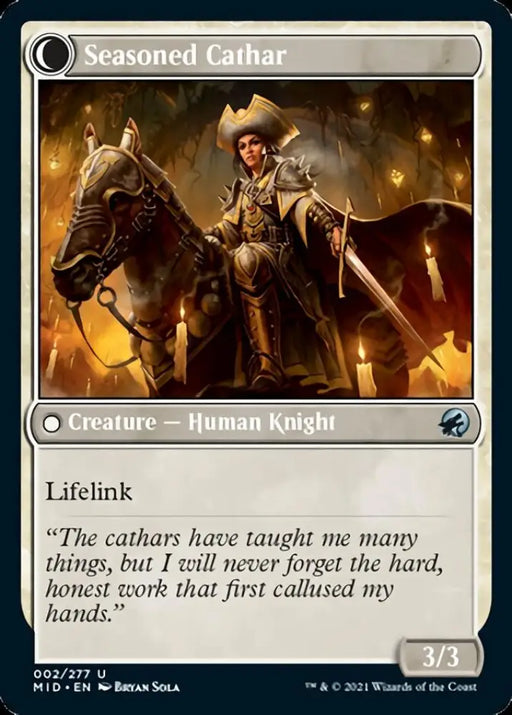 Ambitious Farmhand // Seasoned Cathar [Innistrad: Midnight Hunt] - MTG Single