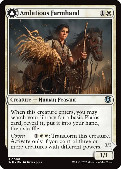 Ambitious Farmhand // Seasoned Cathar [Innistrad Remastered] - MTG Single