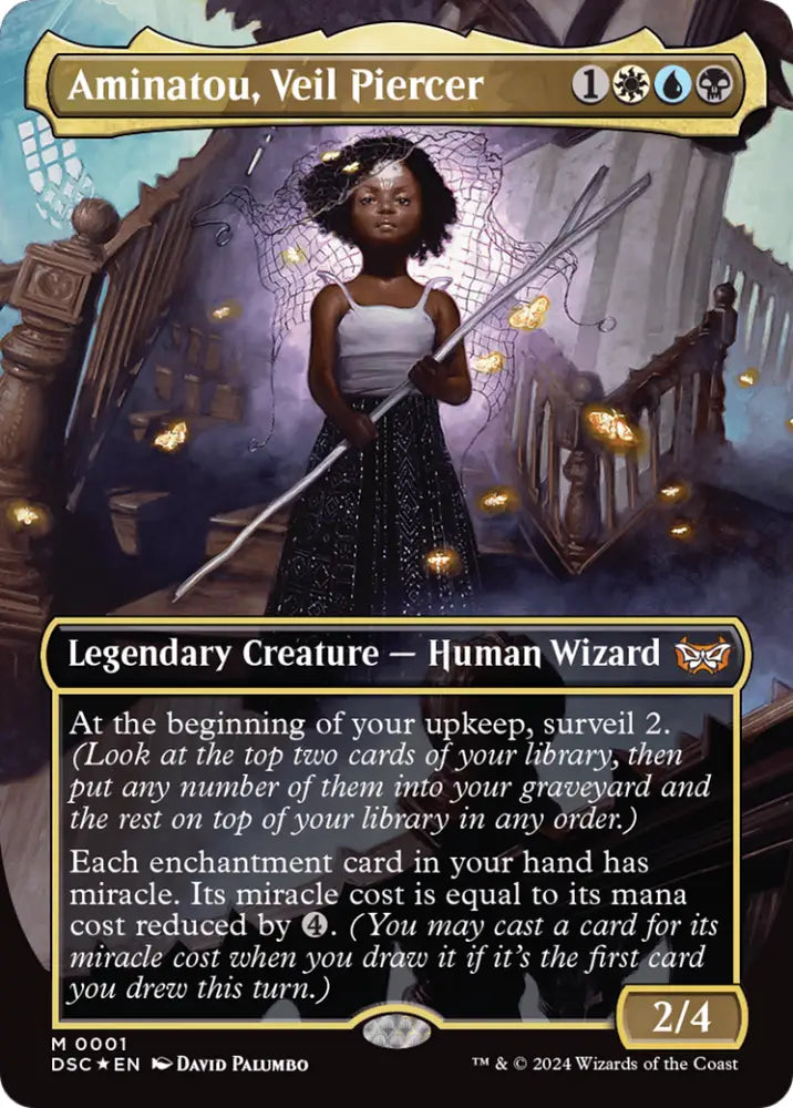 Aminatou Veil Piercer (Borderless) [Duskmourn: House of Horror Commander] - MTG Single