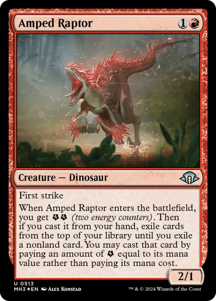 Amped Raptor (Ripple Foil) [Modern Horizons 3] - MTG Single