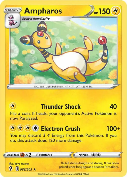 Ampharos (056/203) [Sword & Shield: Evolving Skies] - Pokemon Single