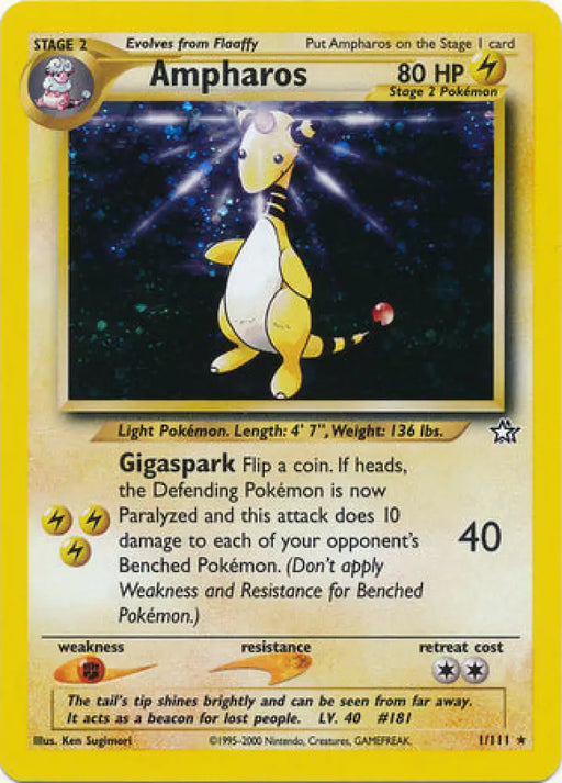 Ampharos (1/111) [Neo Genesis Unlimited] - Pokemon Single