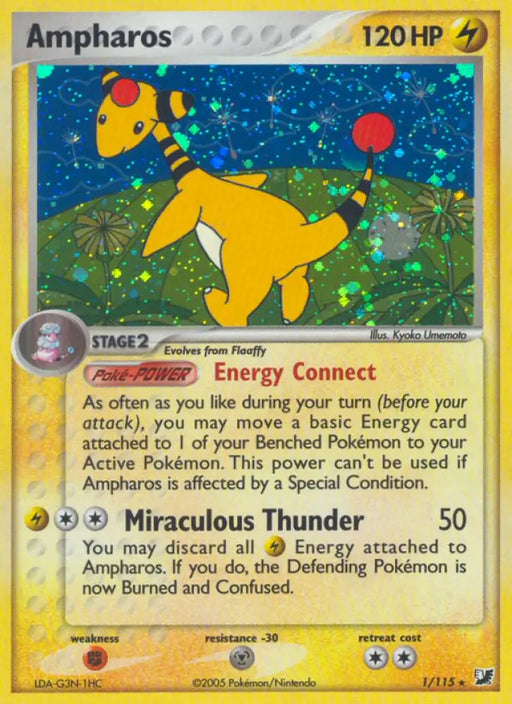 Ampharos (1/115) [EX: Unseen Forces] - Pokemon Single