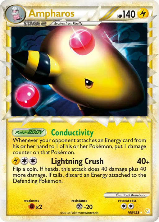 Ampharos (105/123) [HeartGold & SoulSilver: Base Set] - Pokemon Single