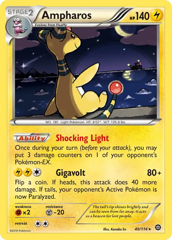 Ampharos (40/114) (Theme Deck Exclusive) [XY: Steam Siege] - Pokemon Single