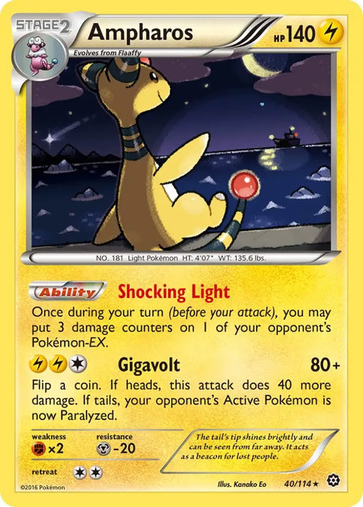 Ampharos (40/114) (Theme Deck Exclusive) [XY: Steam Siege] - Pokemon Single