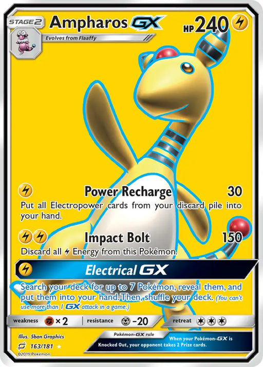 Ampharos GX (163/181) [Sun & Moon: Team Up] - Pokemon Single