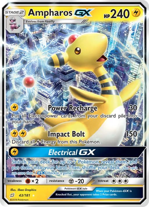 Ampharos GX (43/181) [Sun & Moon: Team Up] - Pokemon Single