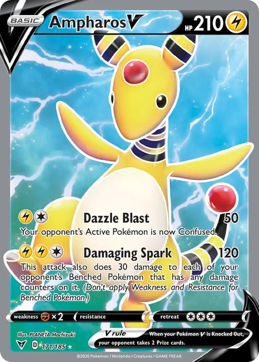 Ampharos V (171/185) [Sword & Shield: Vivid Voltage] - Pokemon Single