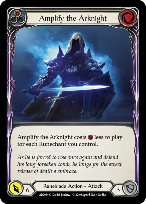 Amplify the Arknight (Red) [Arcane Rising 1st Edition] 1st Edition Normal - Flesh And Blood Single