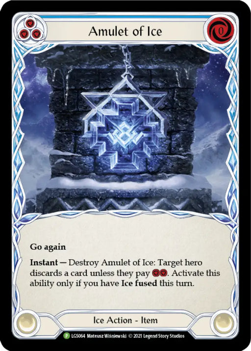 Amulet of Ice [LGS064] (Promo) Cold Foil - Flesh And Blood Single