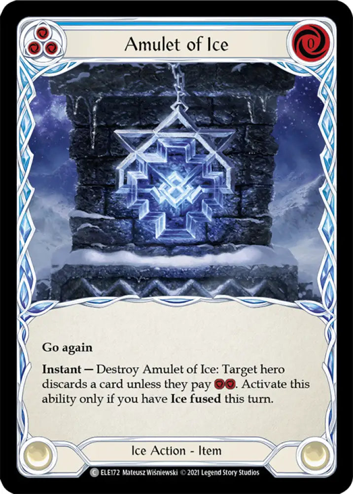 Amulet of Ice [Tales of Aria 1st Edition] 1st Edition Rainbow Foil - Flesh And Blood Single